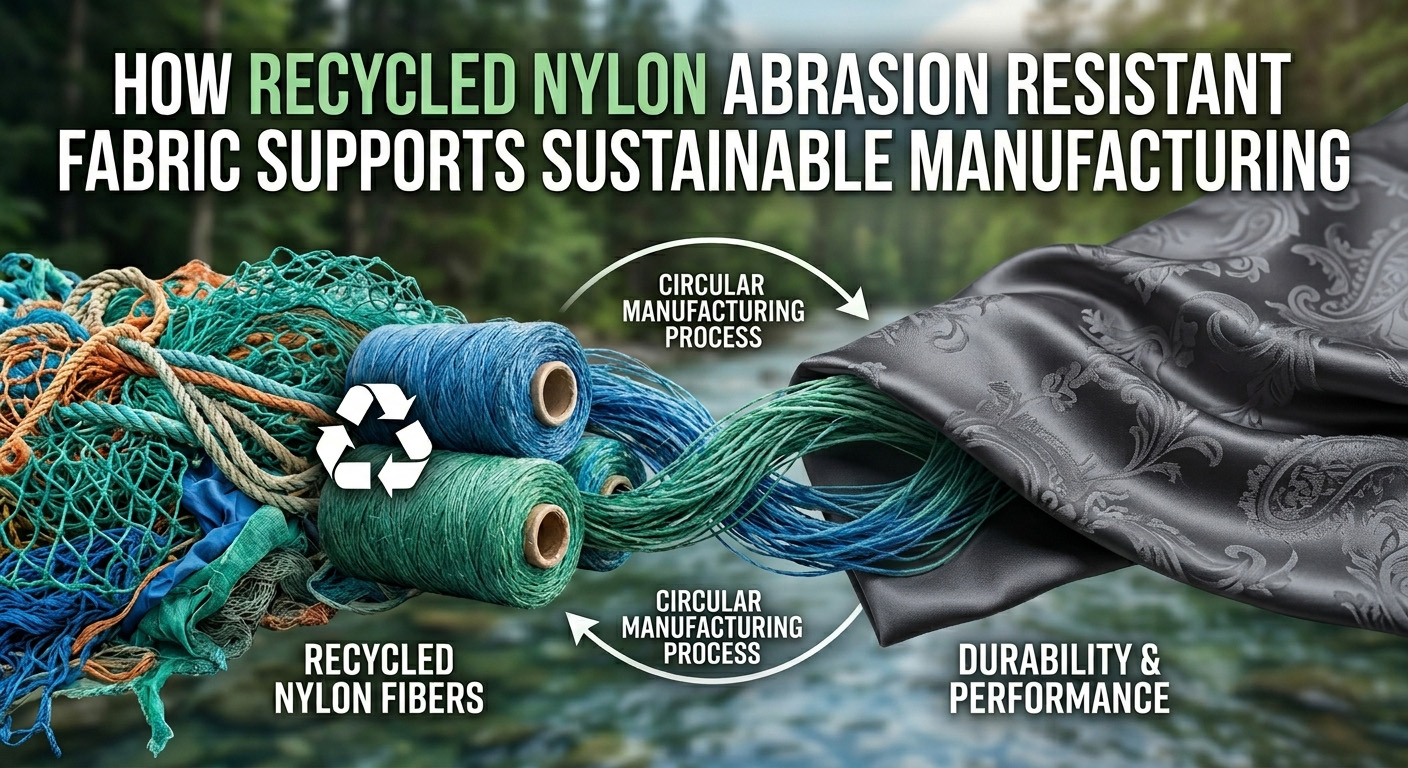 Paano Sinusuportahan ng Recycled Nylon Abrasion Resistant Fabric ang Sustainable Manufacturing