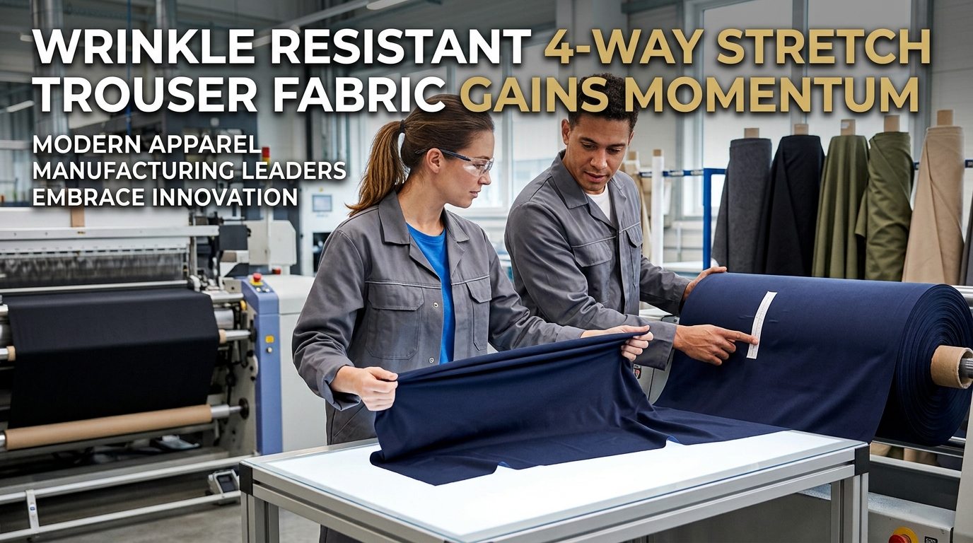 Ang Wrinkle Resistant 4 Way Stretch Trouser Fabric ay Nakakakuha ng Momentum sa Modernong Paggawa ng Kasuotan