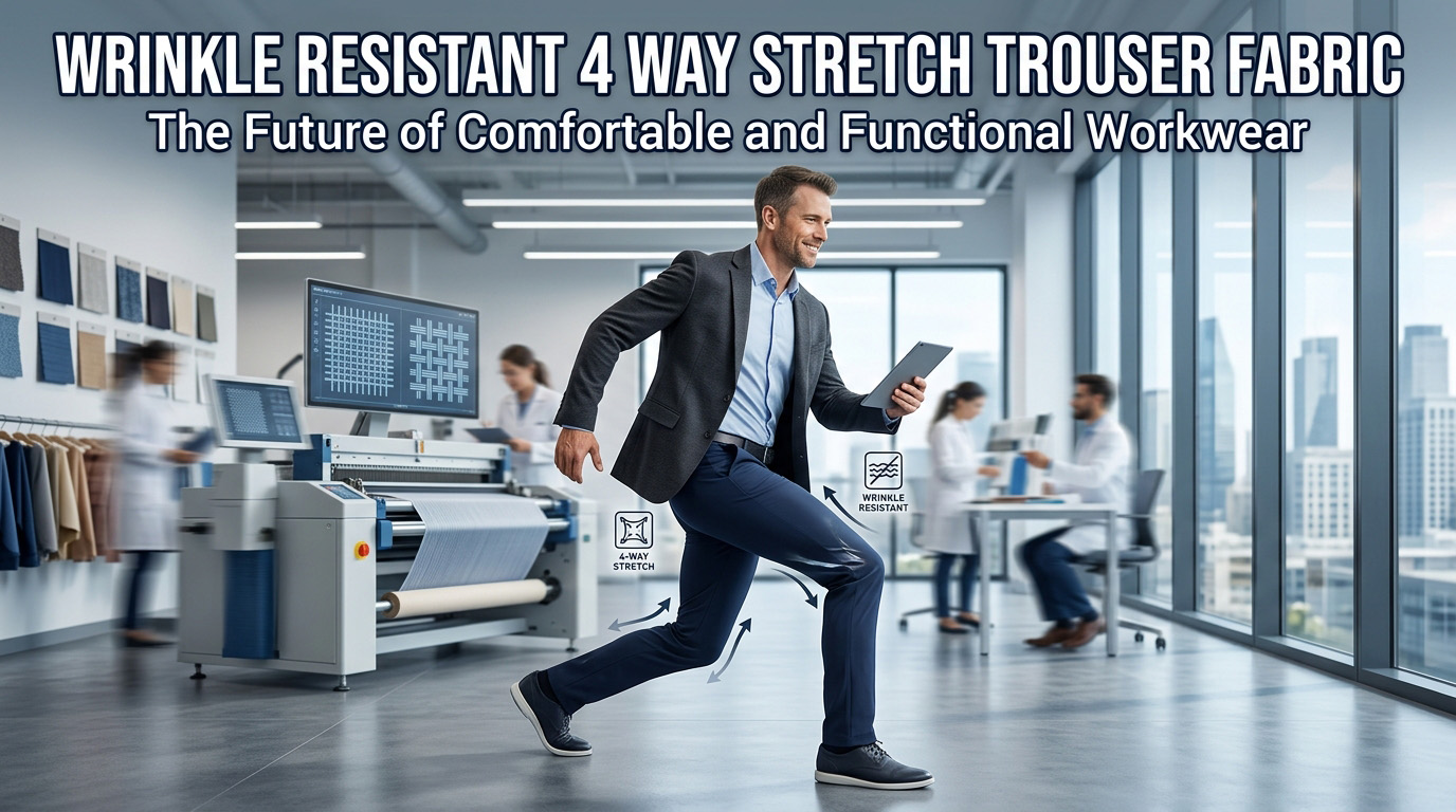 Wrinkle Resistant 4 Way Stretch Trouser Fabric: Ang Kinabukasan ng Komportable at Functional na Kasuotang Pang-trabaho