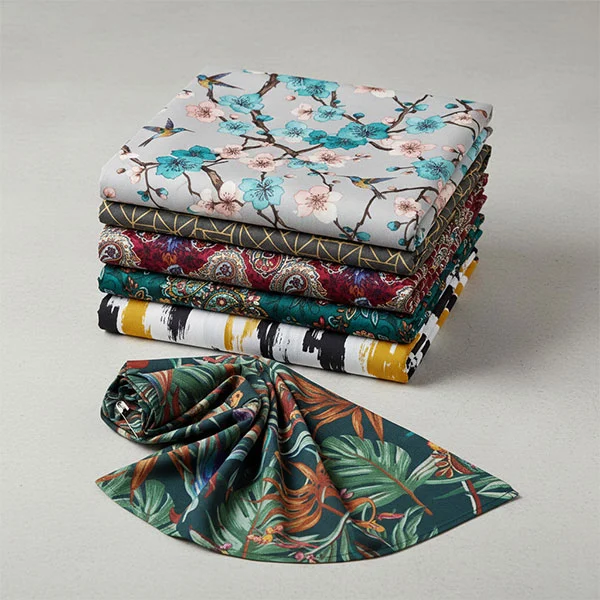 Polyester viscose naka -print na lining na tela Polyester viscose naka -print na lining na tela