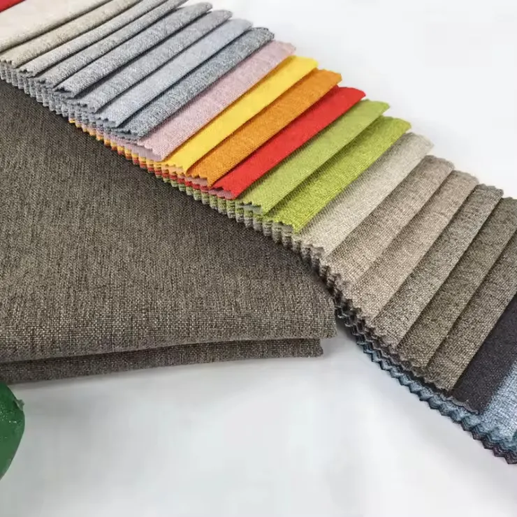 Yarn-dyed imitation linen upholstery fabric para sa sofa